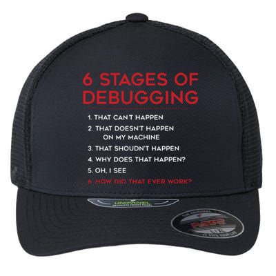 Coding 6 Stages Of Debugging Bug Computer Programmer Flexfit Unipanel Trucker Cap