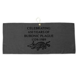 Celebrating 650 Years Of Bubonic Plague Large Microfiber Waffle Golf Towel