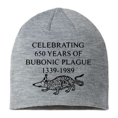 Celebrating 650 Years Of The Bubonic Plague Funny Sarcastic Sustainable Beanie