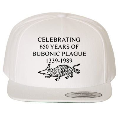 Celebrating 650 Years Of The Bubonic Plague Funny Sarcastic Wool Snapback Cap