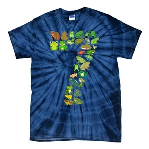 Cute 7th Birthday Frog Themed 7 Year Old Frog Lover Tie-Dye T-Shirt