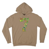 Cute 7th Birthday Frog Themed 7 Year Old Frog Lover Hoodie