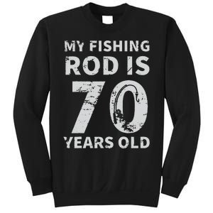 Cute 70th Birthday Fisherman Seventy Years Old Fishing Lover Sweatshirt