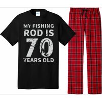 Cute 70th Birthday Fisherman Seventy Years Old Fishing Lover Pajama Set