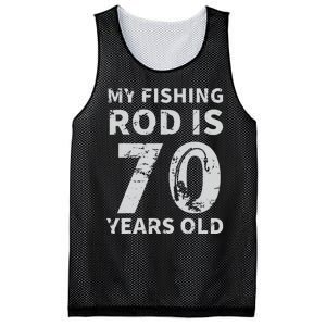 Cute 70th Birthday Fisherman Seventy Years Old Fishing Lover Mesh Reversible Basketball Jersey Tank