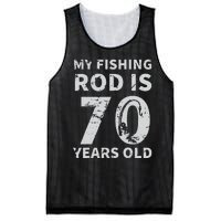 Cute 70th Birthday Fisherman Seventy Years Old Fishing Lover Mesh Reversible Basketball Jersey Tank