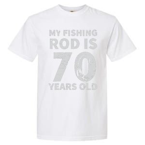 Cute 70th Birthday Fisherman Seventy Years Old Fishing Lover Garment-Dyed Heavyweight T-Shirt