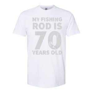 Cute 70th Birthday Fisherman Seventy Years Old Fishing Lover Softstyle CVC T-Shirt