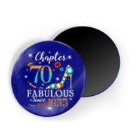 Chapter 70 Est 1955 70 Years Old 70th Birthday Queen Gift Magnet