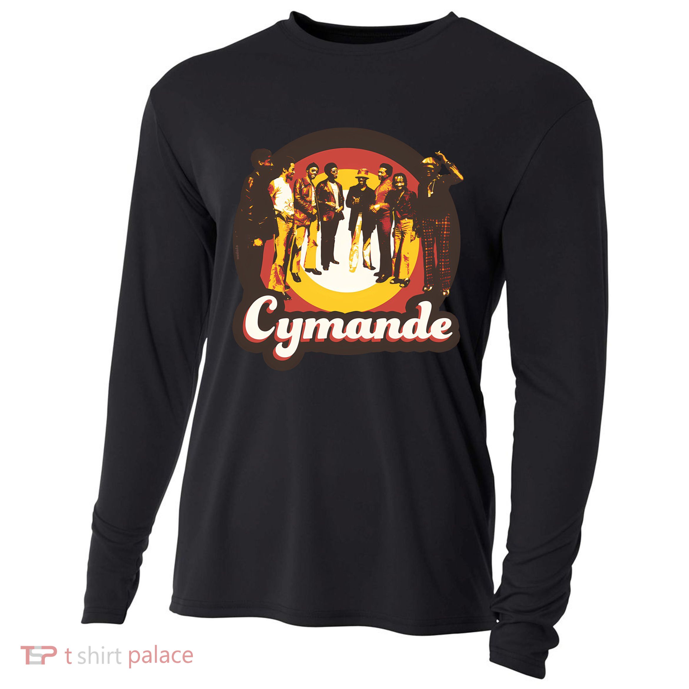 Cymande 70S Funky Soul T-Shirt Cooling Performance Long Sleeve Crew