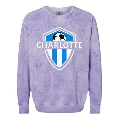 Charlotte 704 Jersey Fan Badge Colorblast Crewneck Sweatshirt