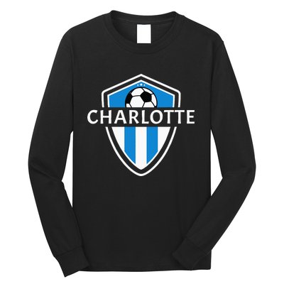 Charlotte 704 Jersey Fan Badge Long Sleeve Shirt