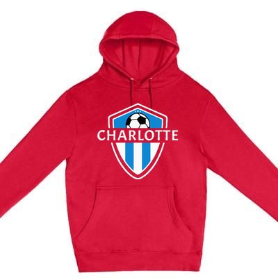 Charlotte 704 Jersey Fan Badge Premium Pullover Hoodie