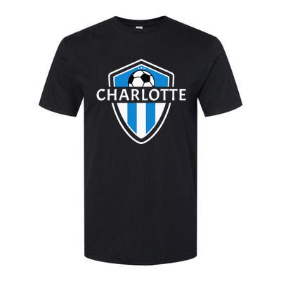 Charlotte 704 Jersey Fan Badge Softstyle CVC T-Shirt