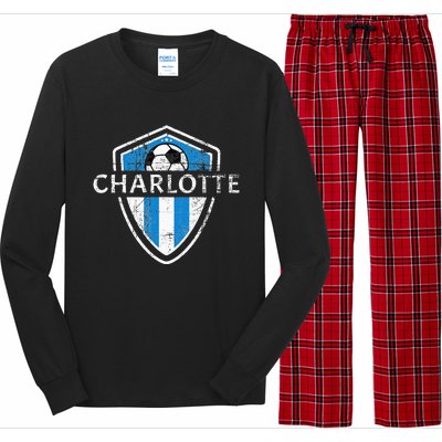 Charlotte 704 Jersey Fan Badge Long Sleeve Pajama Set