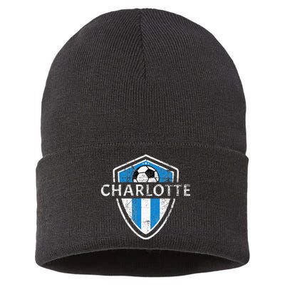 Charlotte 704 Jersey Fan Badge Sustainable Knit Beanie