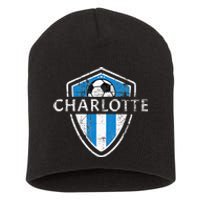 Charlotte 704 Jersey Fan Badge Short Acrylic Beanie