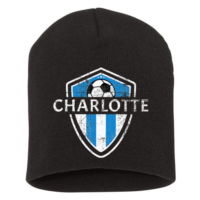 Charlotte 704 Jersey Fan Badge Short Acrylic Beanie