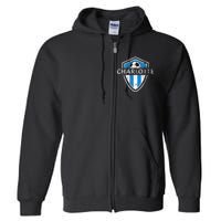 Charlotte 704 Jersey Fan Badge Full Zip Hoodie