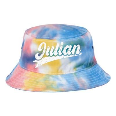 Classic 70s Retro Name Julian Tie Dye Newport Bucket Hat