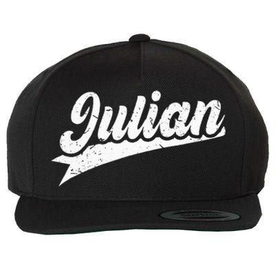 Classic 70s Retro Name Julian Wool Snapback Cap