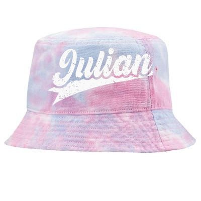 Classic 70s Retro Name Julian Tie-Dyed Bucket Hat