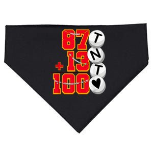 Cute 87 + 13 = 100 Days Of School Tl 100th Day Of School USA-Made Doggie Bandana