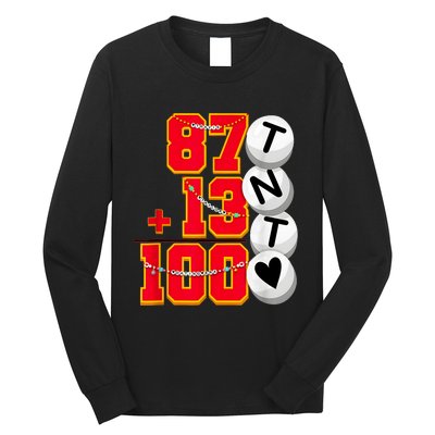 Cute 87 + 13 = 100 Days Of School Tl 100th Day Of School Long Sleeve Shirt