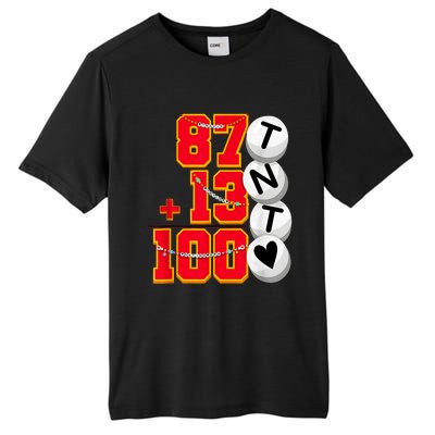 Cute 87 + 13 = 100 Days Of School Tl 100th Day Of School Tall Fusion ChromaSoft Performance T-Shirt