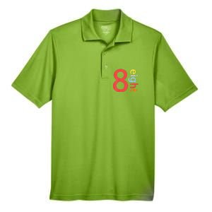 Cool 8th Birthday Gift Eight Years Old &S 8th Bday Men's Origin Performance Pique Polo