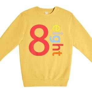 Cool 8th Birthday Gift Eight Years Old &S 8th Bday Premium Crewneck Sweatshirt