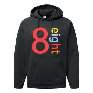 Cool 8th Birthday Gift Eight Years Old &S 8th Bday Performance Fleece Hoodie