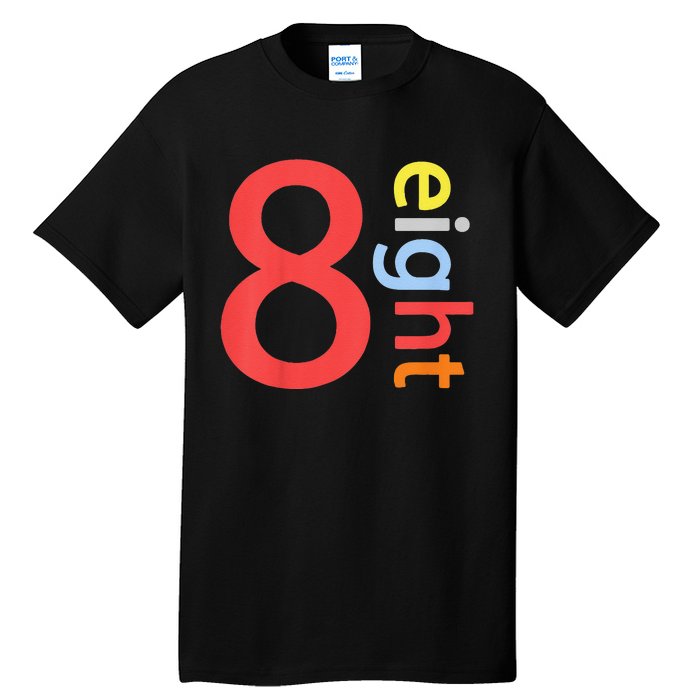 Cool 8th Birthday Gift Eight Years Old &S 8th Bday Tall T-Shirt