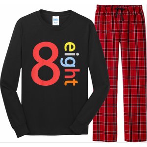 Cool 8th Birthday Gift Eight Years Old &S 8th Bday Long Sleeve Pajama Set