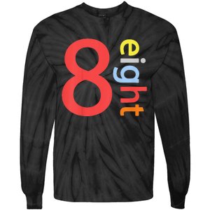 Cool 8th Birthday Gift Eight Years Old &S 8th Bday Tie-Dye Long Sleeve Shirt