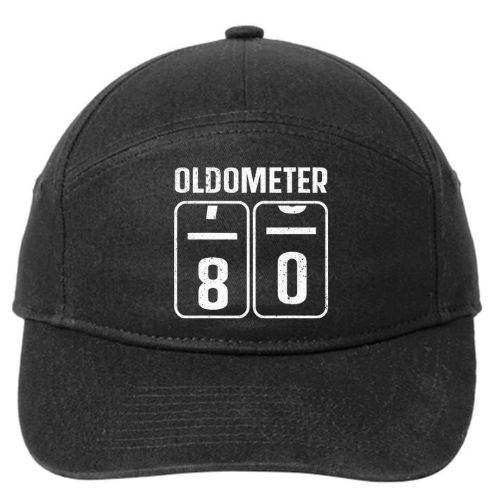 Cool 80th Birthday Art 80th Birthday Gag Joke 7-Panel Snapback Hat