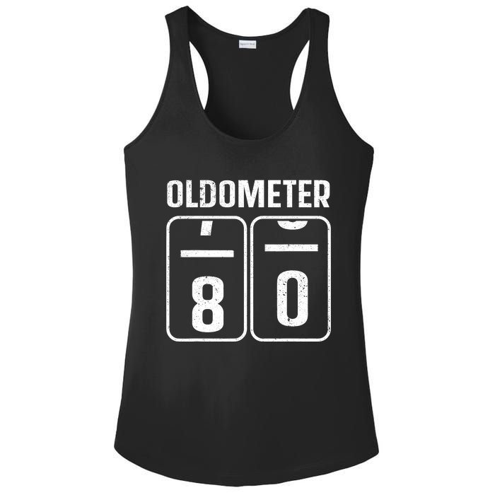 Cool 80th Birthday Art 80th Birthday Gag Joke Ladies PosiCharge Competitor Racerback Tank