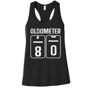 Cool 80th Birthday Art 80th Birthday Gag Joke Women's Racerback Tank