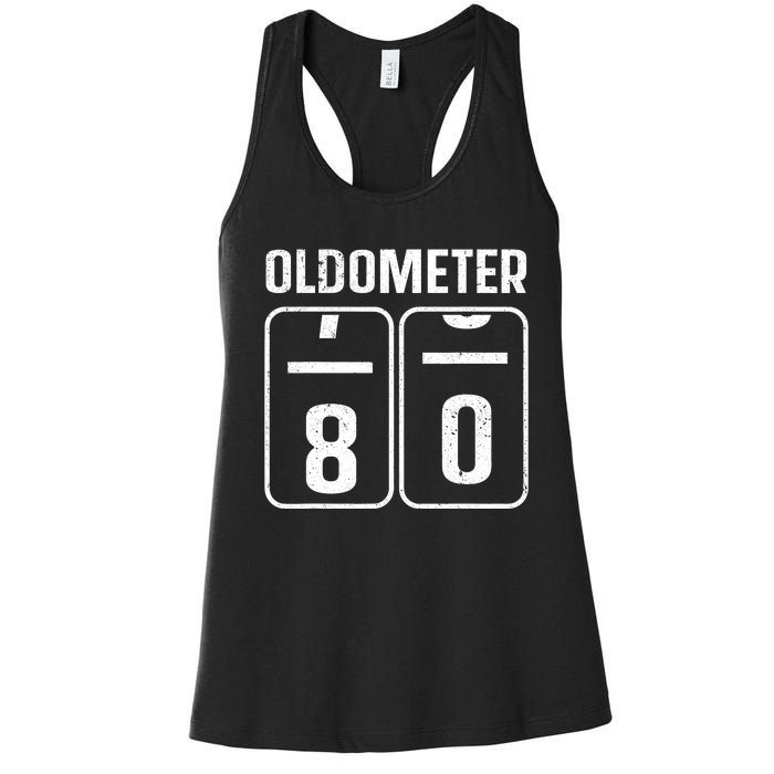 Cool 80th Birthday Art 80th Birthday Gag Joke Women's Racerback Tank