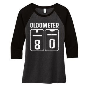 Cool 80th Birthday Art 80th Birthday Gag Joke Women's Tri-Blend 3/4-Sleeve Raglan Shirt