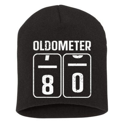 Cool 80th Birthday Art 80th Birthday Gag Joke Short Acrylic Beanie