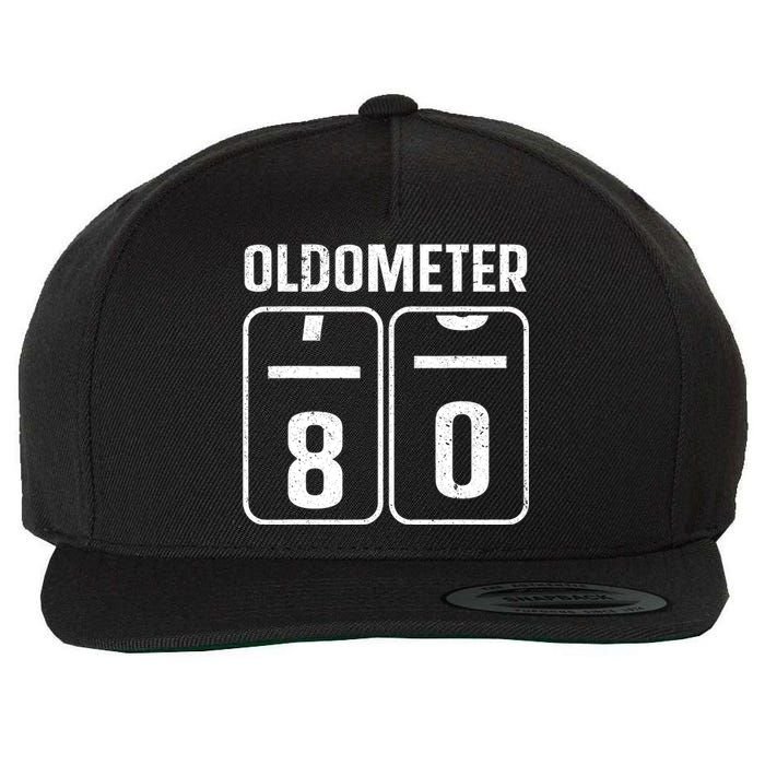 Cool 80th Birthday Art 80th Birthday Gag Joke Wool Snapback Cap