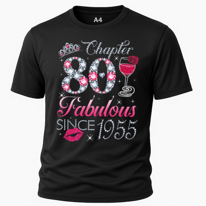 Chapter 80 Fabulous Since 1945 80Th Birthday Cooling Performance Crew T-Shirt