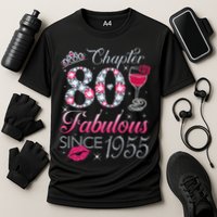 Chapter 80 Fabulous Since 1945 80Th Birthday Cooling Performance Crew T-Shirt