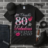 Chapter 80 Fabulous Since 1945 80Th Birthday Tall T-Shirt