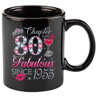 Chapter 80 Fabulous Since 1945 80Th Birthday 11oz C Handle Ceramic Mug