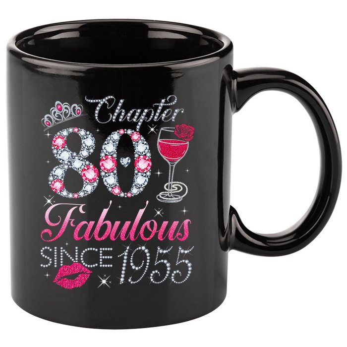 Chapter 80 Fabulous Since 1945 80Th Birthday 11oz C Handle Ceramic Mug