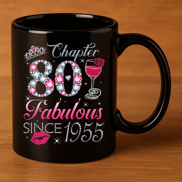 Chapter 80 Fabulous Since 1945 80Th Birthday 11oz C Handle Ceramic Mug