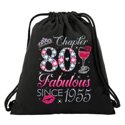 Chapter 80 Fabulous Since 1945 80Th Birthday Drawstring Bag