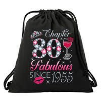Chapter 80 Fabulous Since 1945 80Th Birthday Drawstring Bag